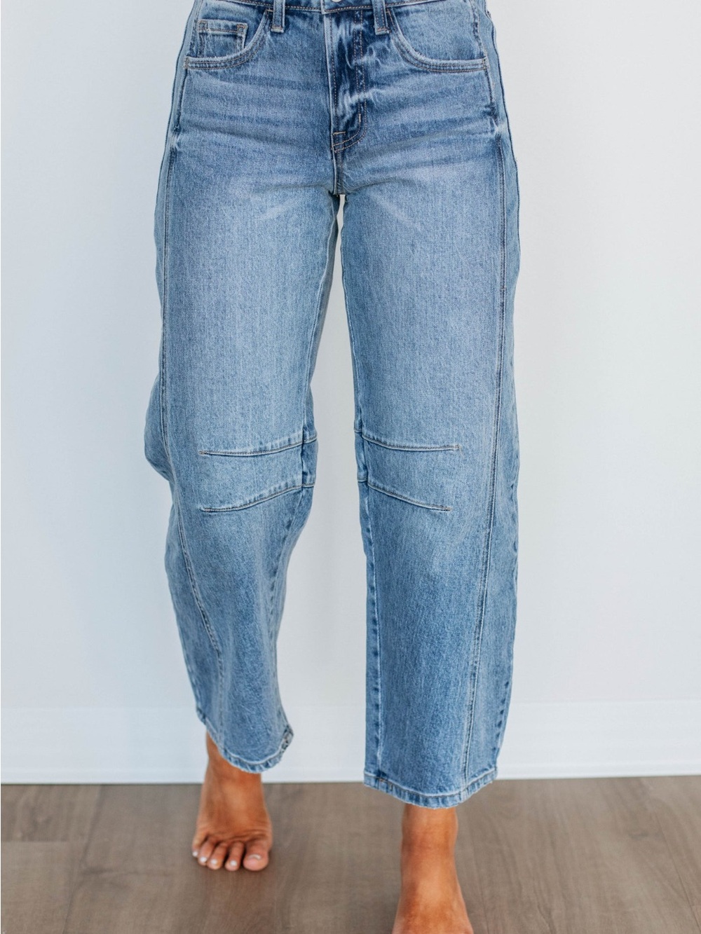 VERVET BY FLYING MONKEY Women's Relaxed Boyfriend Jeans in Blue